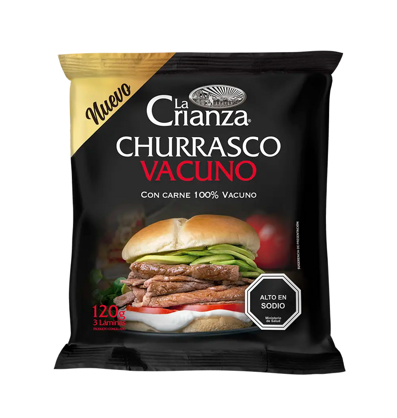 Churrasco Vacuno 120 Grs (3 láminas) - La Crianza